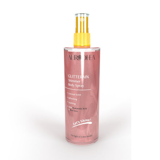 GLITTERAIN - Pink Shimmer Body Spray (parfum de noix de coco) - 150 ml